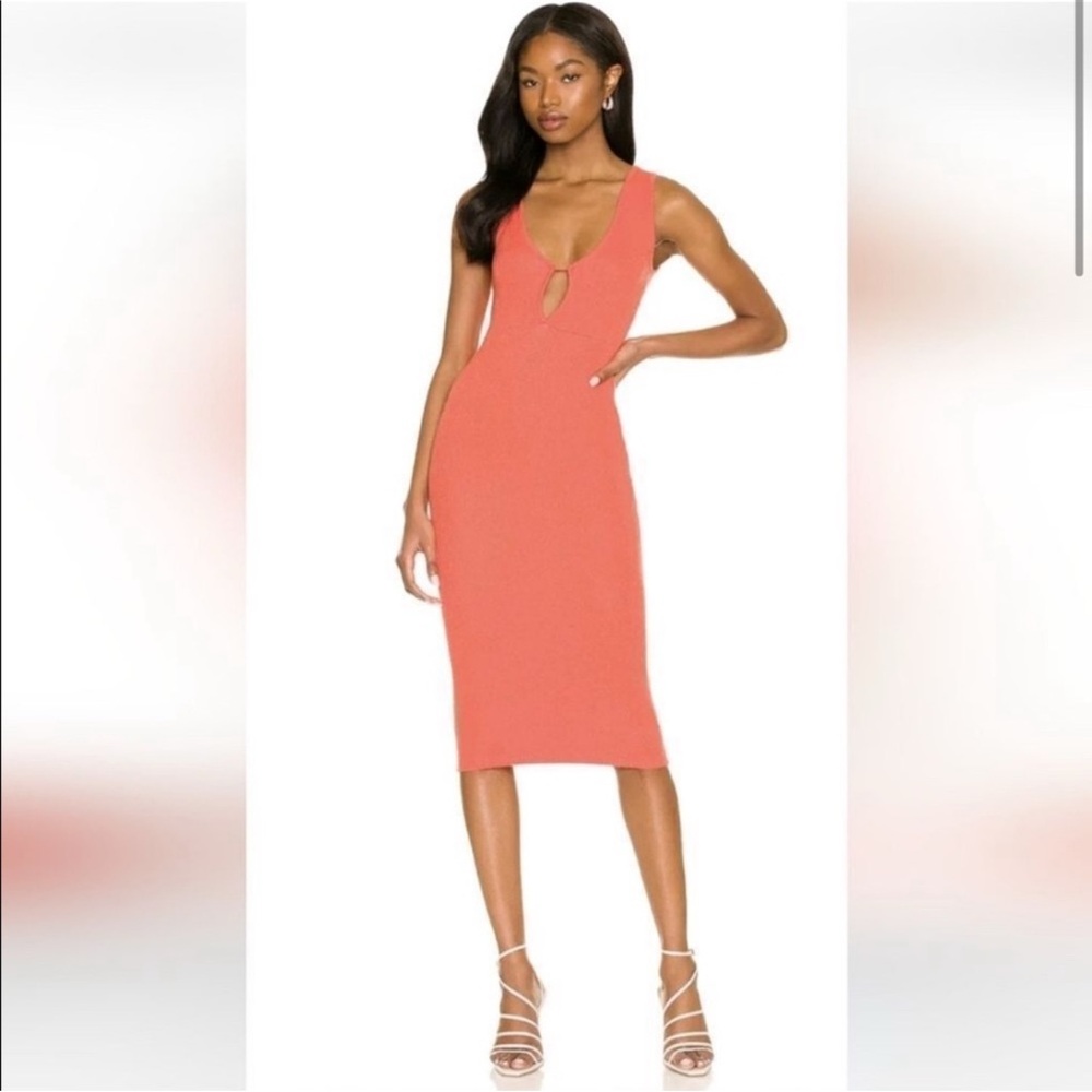 Line & Dot Orange/Coral Knit Dress